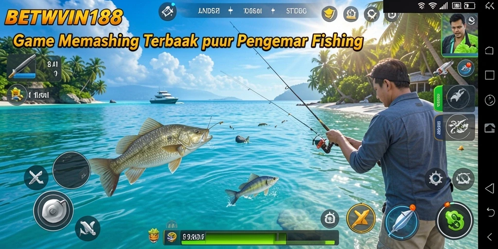 Tampak gameplay <strong>BETWIN188</strong> yang mengasyikkan dengan suasana memancing.