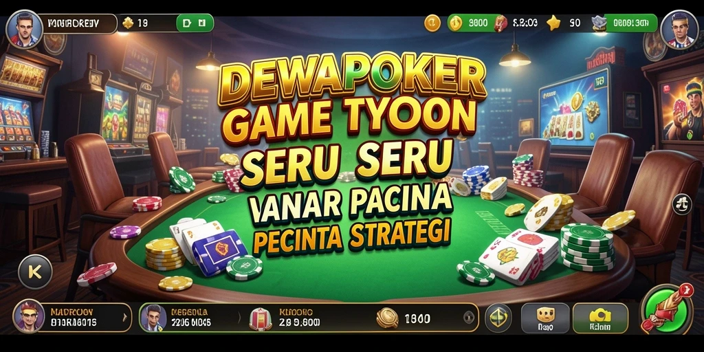 Tampilan gameplay DEWAPOKER dengan suasana kasino yang hapen.