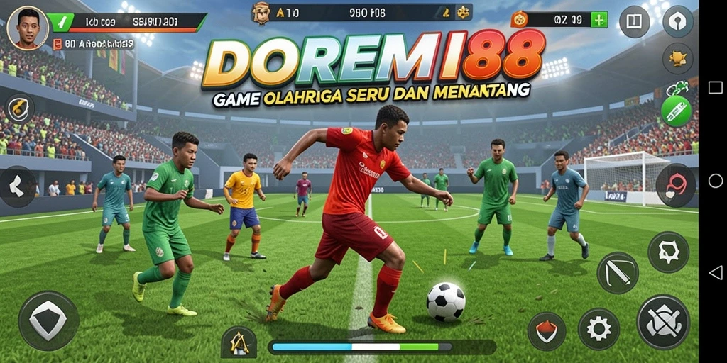 Tampilan gameplay seru DOREMI88 dengan aksi olahraga yang mendebarkan.