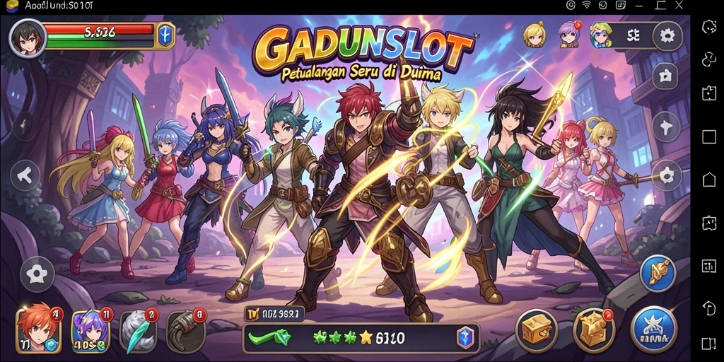 Tampilan menarik dari gameplay GADUNSLOT yang penuh warna.