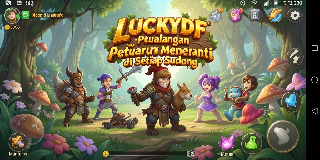 Tampilan gameplay seru dalam petualangan LUCKYDF.
