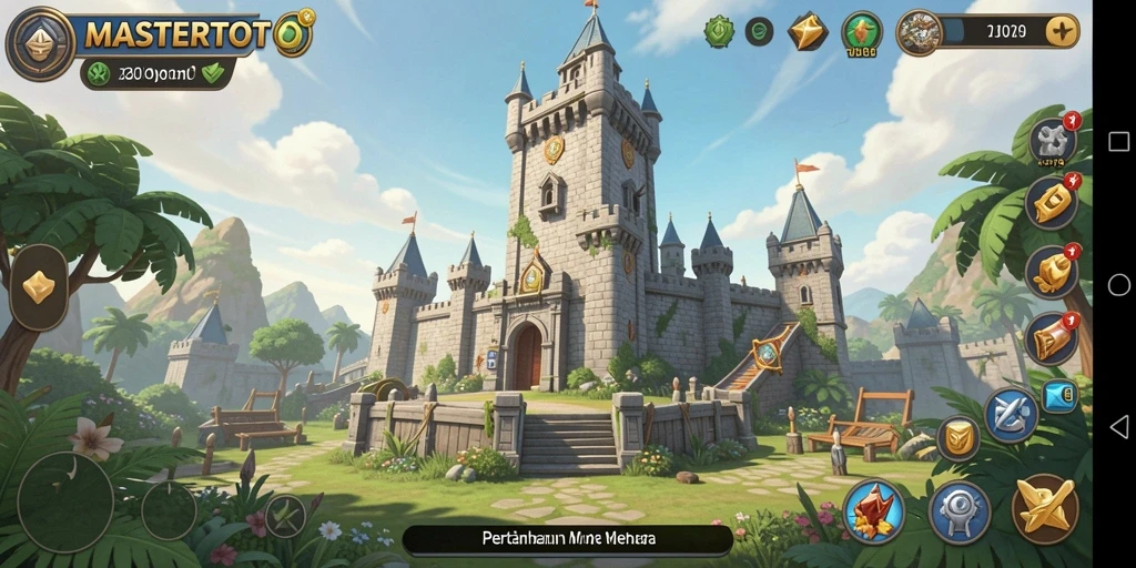 Tampilan gameplay menara pertahanan yang seru dan strategis di MASTERTOTO.
