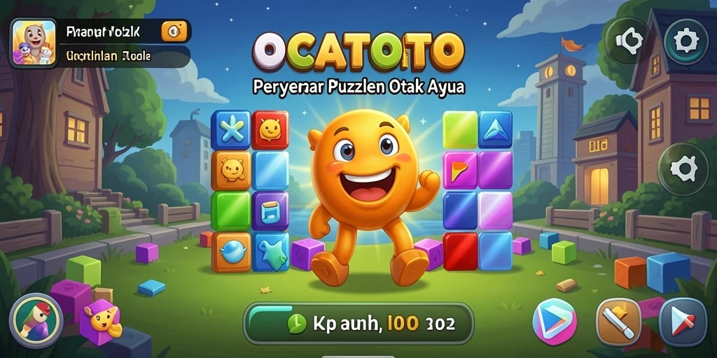 Screenshot utama OCATOTO menampilkan gameplay Puzzle yang menarik.