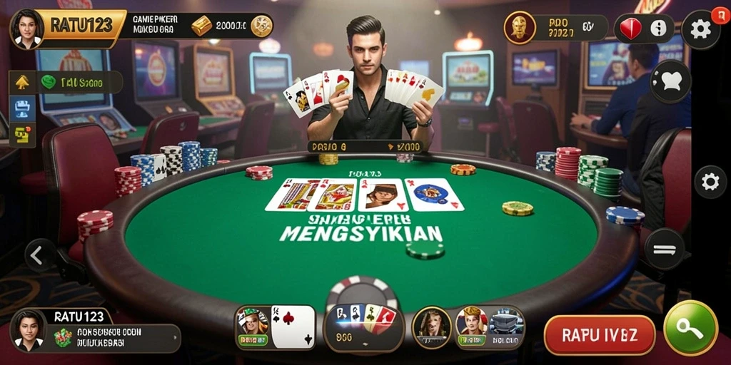 Tampilan menarik dari gameplay RATU123 yang penuh aksi Poker.