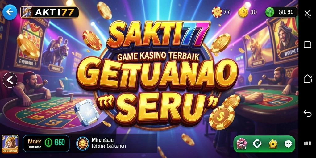 Tampilan permainan slot menarik dari SAKTI77 dengan berbagai fitur bonus.