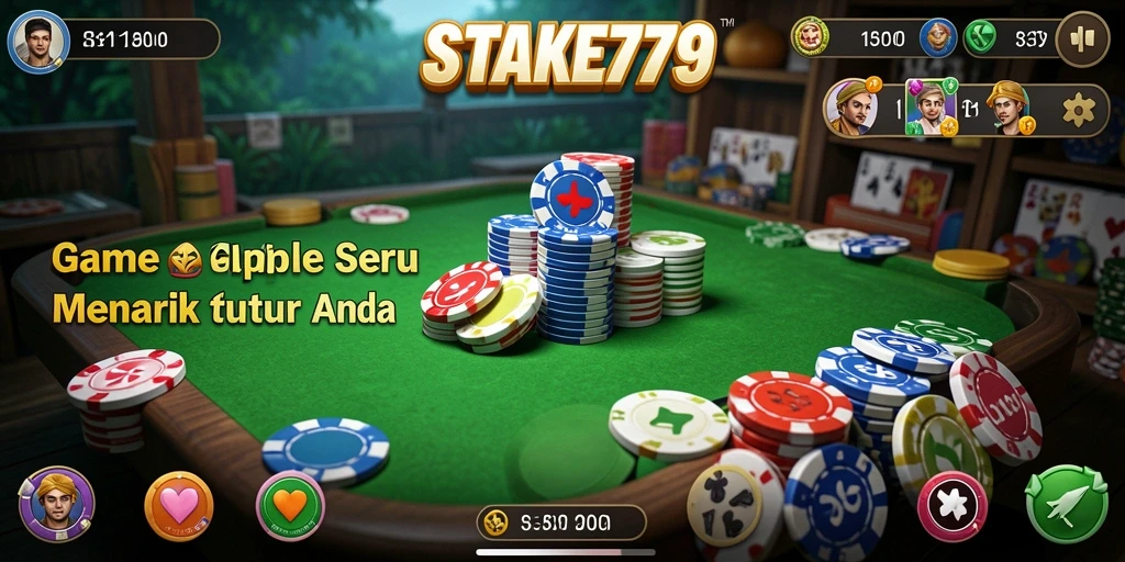 Tampilan gameplay Gaple yang seru dan interaktif di STAKE779.